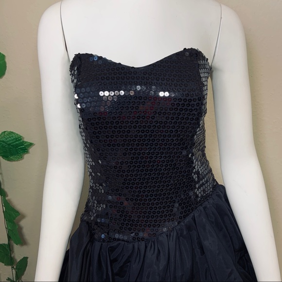 Alfred Angelo Vintage 1980’s 80’s Sequin Prom - Picture 2 of 7